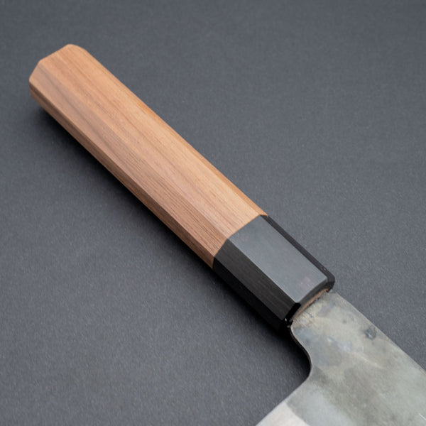 Hitohira Hizen Kurouchi Blue 1 Stainless Clad Bunka 190mm Walnut - Tetogi