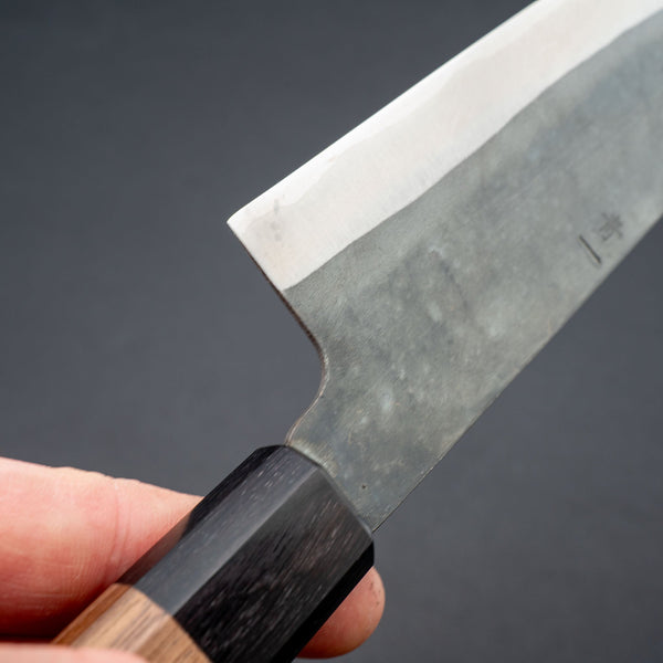 Hitohira Hizen Kurouchi Blue 1 Stainless Clad Bunka 190mm Walnut - Tetogi