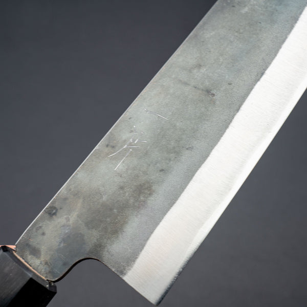 Hitohira Hizen Kurouchi Blue 1 Stainless Clad Bunka 190mm Walnut - Tetogi