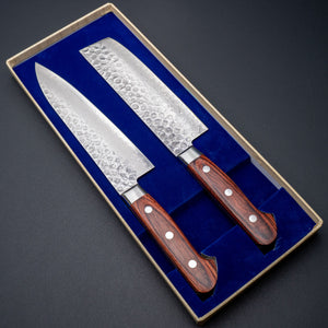 Hitohira Imojiya HG Tsuchime Knife Set (Nakiri 160mm & Gyuto 180mm) Product vendor