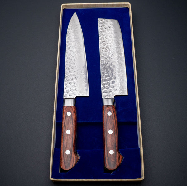 Hitohira Imojiya HG Tsuchime Knife Set (Nakiri 160mm & Gyuto 180mm) Product vendor