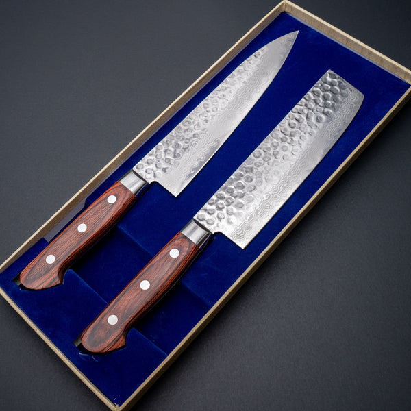 Hitohira Imojiya HG Tsuchime Knife Set (Nakiri 160mm & Gyuto 180mm) Product vendor