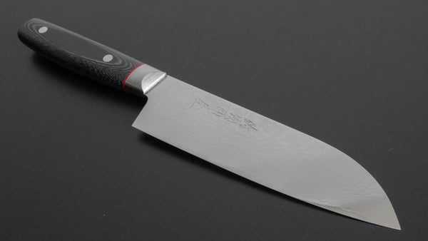 Hitohira Imojiya KT VG - 10 Santoku Micarta Handle - Tetogi