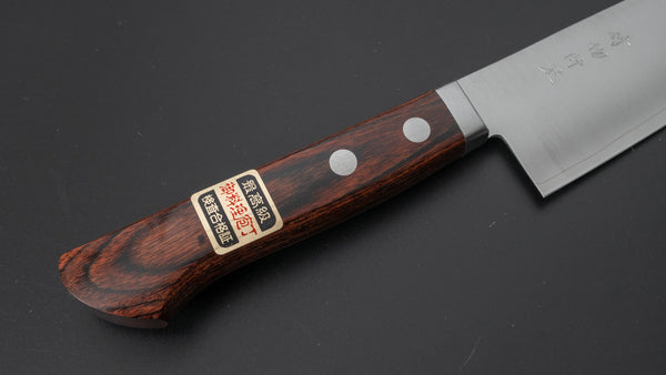 Hitohira Imojiya MZ VG - 1 Santoku 145mm Imitation Mahogany Handle (2 Pins) - Tetogi