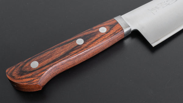 Hitohira Imojiya MZ VG - 1 Santoku 165mm Imitation Mahogany Handle - Tetogi