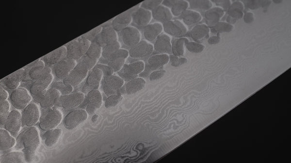 Hitohira Imojiya ST Tsuchime Damascus Nakiri 180mm Pakka Handle (Wa) - Tetogi