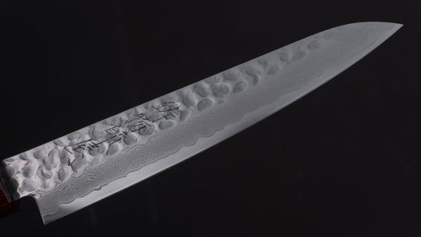 Hitohira Imojiya ST Tsuchime Damascus Petty 150mm Pakka Handle (Wa) - Tetogi