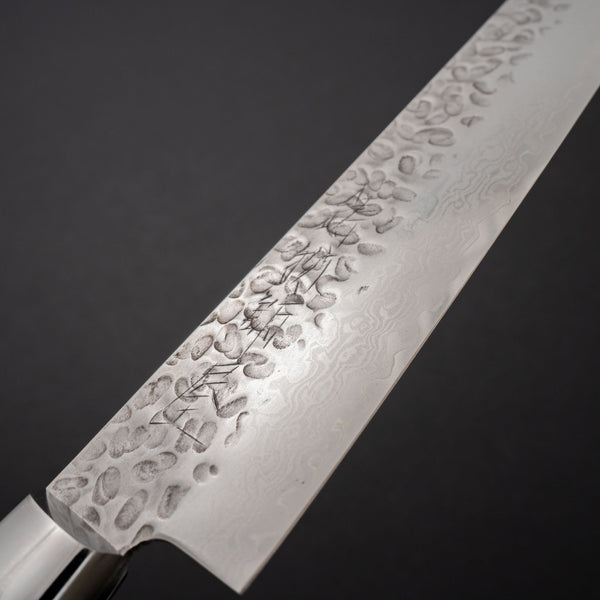 Hitohira Imojiya ST Tsuchime Damascus Sujihiki 240mm Pakka Handle (Yo) - Tetogi