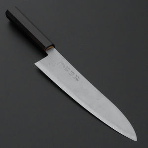 Hitohira Imojiya TH Blue Super Gyuto 210mm Ebony Handle - Tetogi