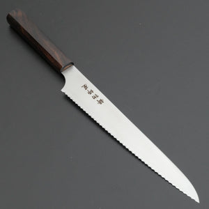 Hitohira Imojiya TH Stainless Bread Knife 240mm Ebony Handle (Wa) - Tetogi