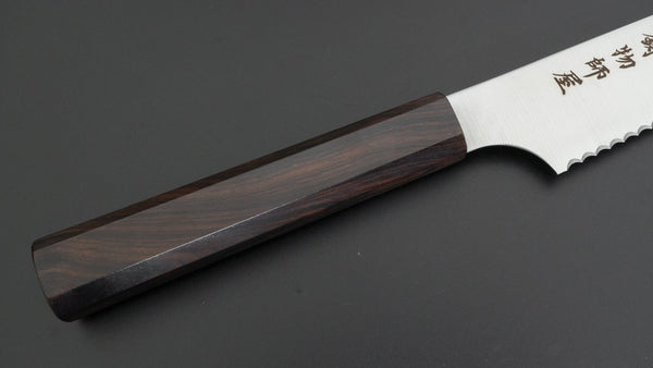 Hitohira Imojiya TH Stainless Bread Knife 240mm Ebony Handle (Wa) - Tetogi