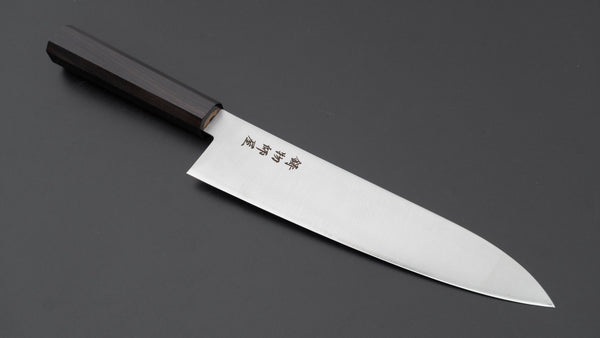 Hitohira Imojiya TH Stainless Gyuto 210mm Ebony Handle (Wa) - Tetogi