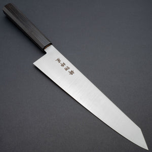 Hitohira Imojiya TH Stainless Kiritsuke Gyuto 240mm Ebony Handle (Wa) - Tetogi