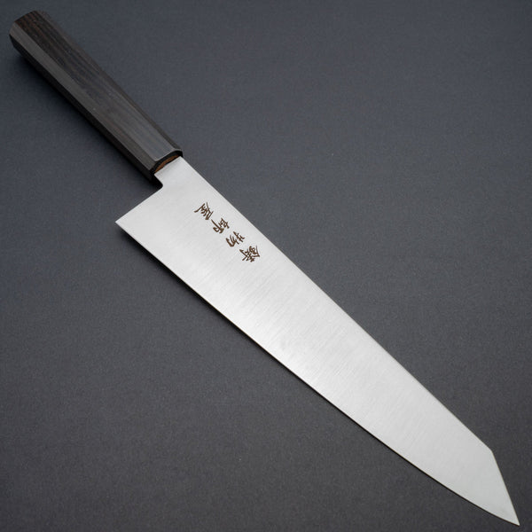 Hitohira Imojiya TH Stainless Kiritsuke Gyuto 240mm Ebony Handle (Wa) - Tetogi