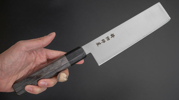 Hitohira Imojiya TH Stainless Nakiri 160mm Pakka Handle (Wa) - Tetogi