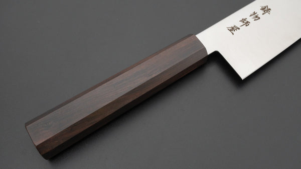 Hitohira Imojiya TH Stainless Santoku 180mm Ebony Handle (Wa) - Tetogi