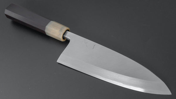 Hitohira Kikuchiyo Manzo Blue #2 Deba 165mm Ebony Handle (Saya) - Tetogi