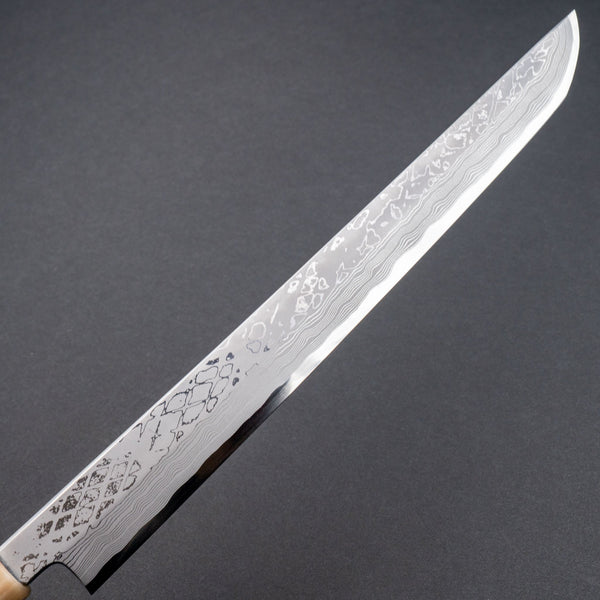 Hitohira Kikuchiyo Mosuke Kikko Blue 1 Yanagi Sakimaru 300mm Ziricote Handle (Saya) (Discounted) - Tetogi