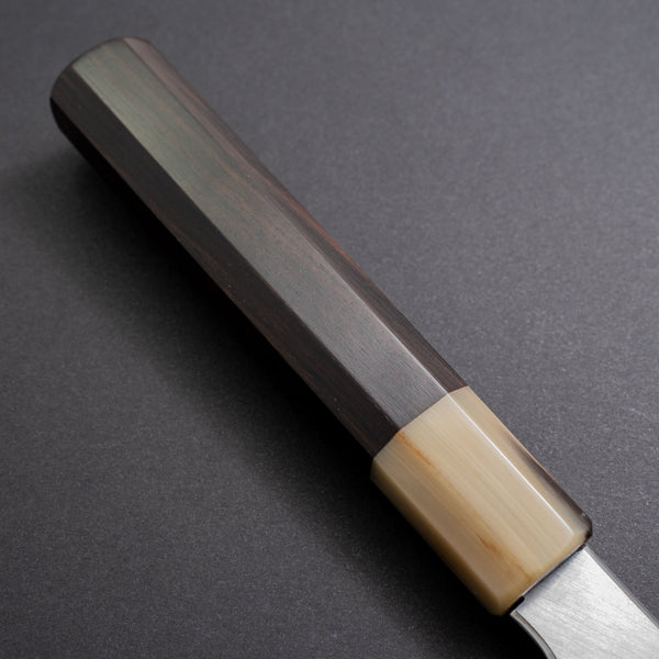 Hitohira Kikuchiyo Ren Blue #2 Santoku 180mm Ebony Handle - Tetogi