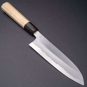 Hitohira Kikuchiyo Ren Blue 2 Santoku 180mm Ho Wood Handle (Discounted) - Tetogi