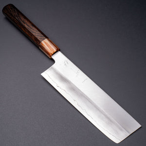 Hitohira Kikuchiyo Ren Silver 3 Nakiri 180mm Ebony Handle - Tetogi