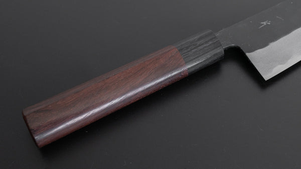 Hitohira MS Kurouchi Blue 2 Santoku 165mm Wood Handle - Tetogi