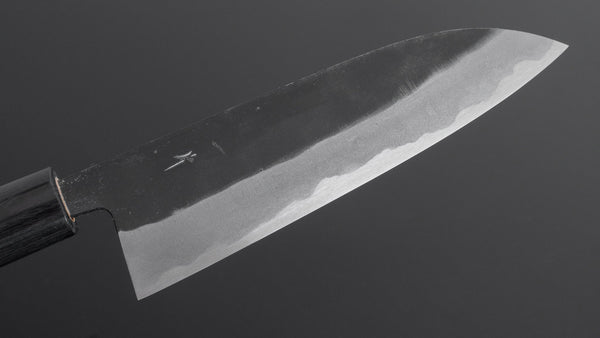 Hitohira MS Kurouchi Blue 2 Santoku 165mm Wood Handle - Tetogi