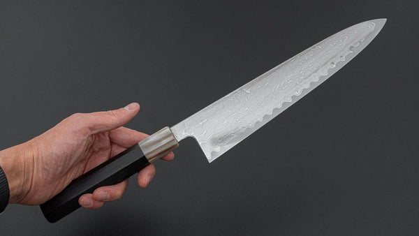 Hitohira Nakagawa Izo SG STRIX Gyuto 240mm Ebony Handle - Tetogi