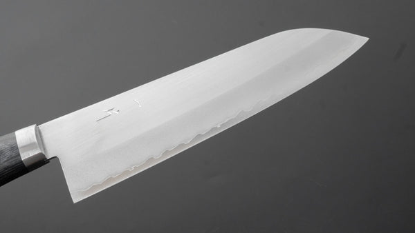 Hitohira NM Migaki Santoku 170mm Blue Pakka Handle - Tetogi