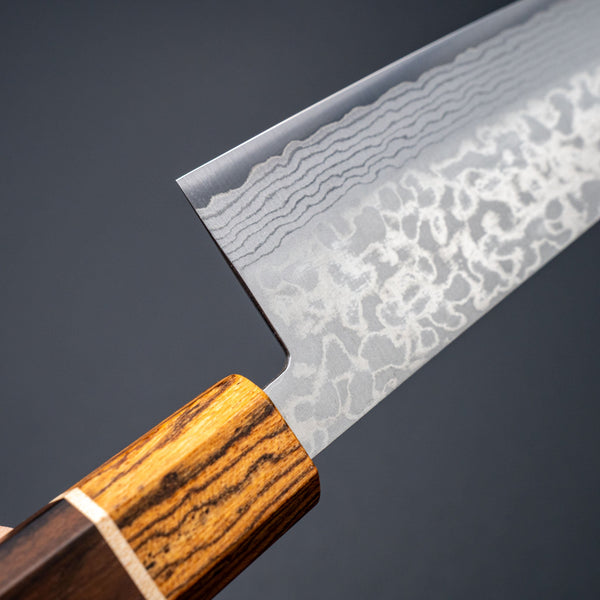 Hitohira NM V10 Damascus Santoku 170mm Ziricote Handle - Tetogi