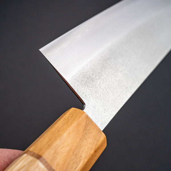 Hitohira NM VG - 1 Nashiji Santoku 165mm Oak Handle - Tetogi