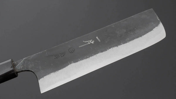 Hitohira Onihiro Blue 1 Nakiri 135mm Ho Wood Handle (D-Shape) - Tetogi