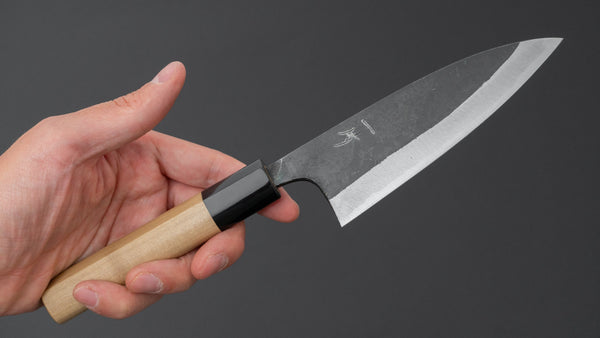 Hitohira Onihiro White 1 Funayuki 120mm Ho Wood Handle (D - Shape) - Tetogi