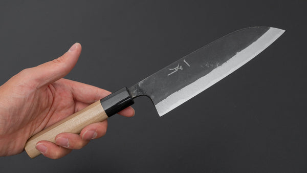 Hitohira Onihiro White 1 Santoku 150mm Ho Wood Handle (D - Shape) - Tetogi