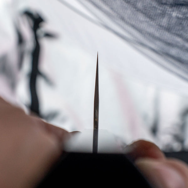 Hitohira Silver 3 Nashiji Gyuto 240mm Ebony Handle - Tetogi