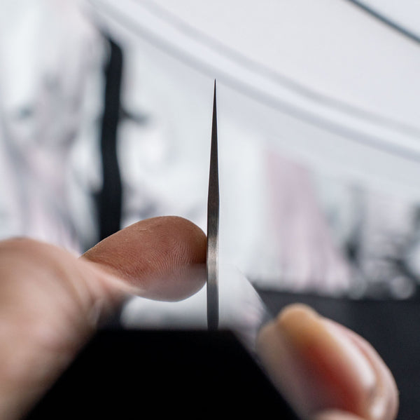 Hitohira Silver 3 Nashiji Kiritsuke Gyuto 210mm Ebony Handle - Tetogi