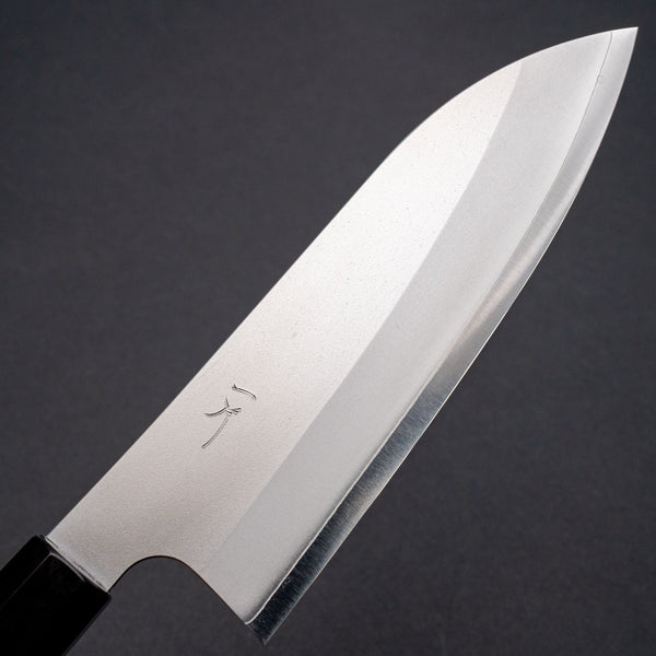 Hitohira Silver 3 Nashiji Santoku 165mm Ebony Handle - Tetogi