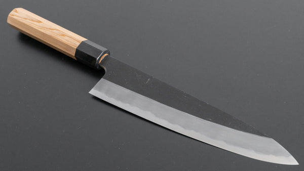 Hitohira Tanaka Kyuzo Blue #1 Kurouchi Gyuto 210mm Yakusugi Cedar Handle - Tetogi