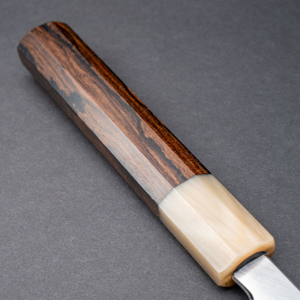 Hitohira Tanaka Kyuzo Blue 1 Migaki Gyuto 210mm Ziricote Handle - Tetogi