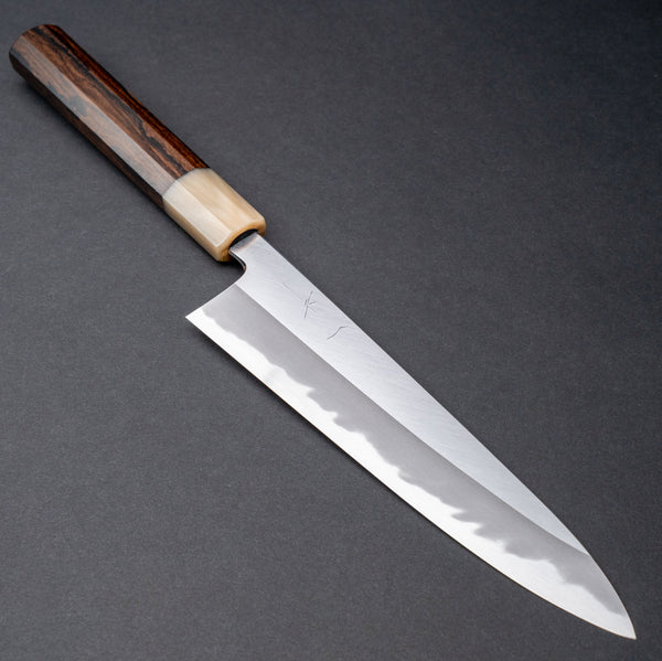 Hitohira Tanaka Kyuzo Blue 1 Migaki Gyuto 210mm Ziricote Handle - Tetogi