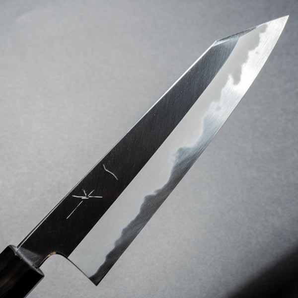 Hitohira Tanaka Kyuzo Blue 1 Migaki Kiritsuke Gyuto 195mm Taihei Makassar Ebony Handle (Limited) - Tetogi