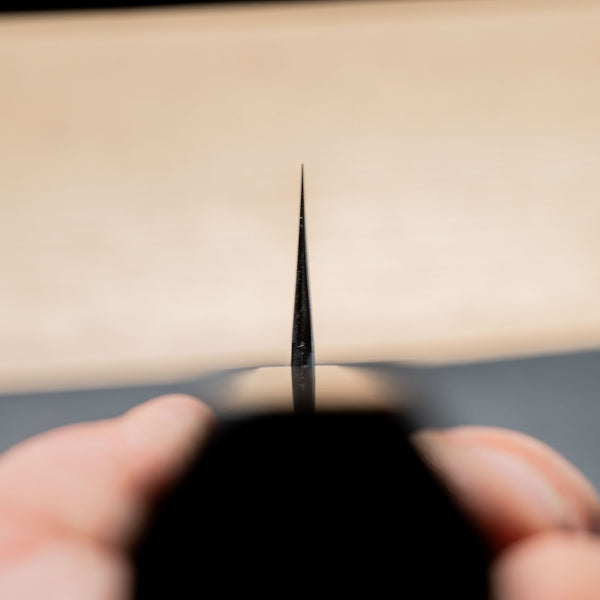 Hitohira Tanaka Kyuzo Blue 1 Migaki Kiritsuke Gyuto 195mm Taihei Makassar Ebony Handle (Limited) - Tetogi