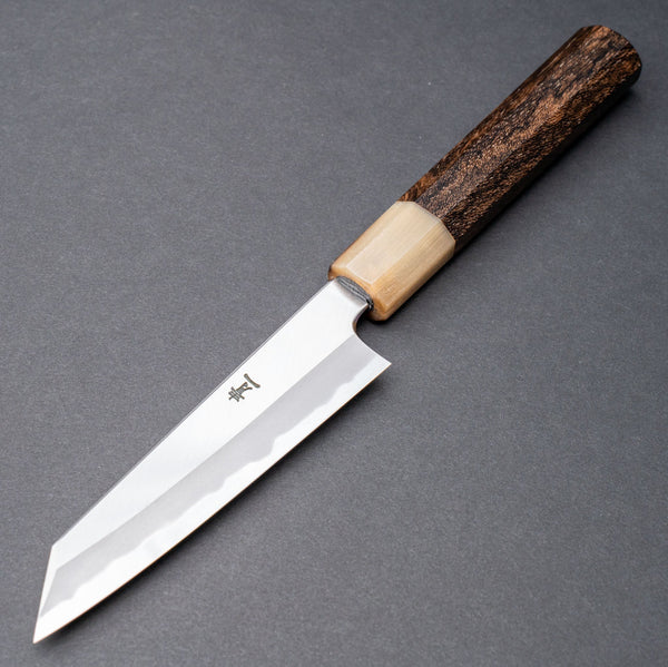 Hitohira Tanaka Kyuzo Blue 1 Migaki Kiritsuke Petty 130mm Ziricote Handle - Tetogi