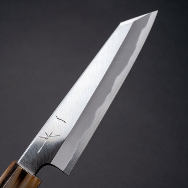 Hitohira Tanaka Kyuzo Blue 1 Migaki Kiritsuke Petty 130mm Ziricote Handle - Tetogi