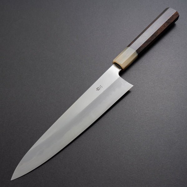 Hitohira Tanaka Ren White #2 Gyuto 210mm Ebony Handle - Tetogi