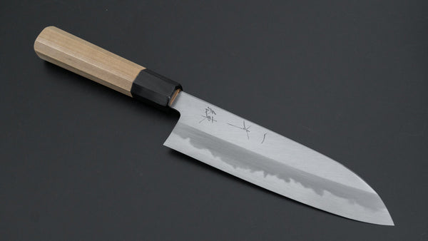 Hitohira Tanaka Ren White #2 Santoku 180mm Ho Wood Handle - Tetogi