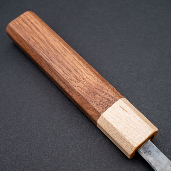 Hitohira TD Blue 2 Stainless Clad Kurouchi Sujihiki 240mm Walnut Handle - Tetogi