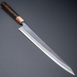 Hitohira TD Blue #2 Stainless Clad Kurouchi Sujihiki 270mm Ziricote Handle Product vendor