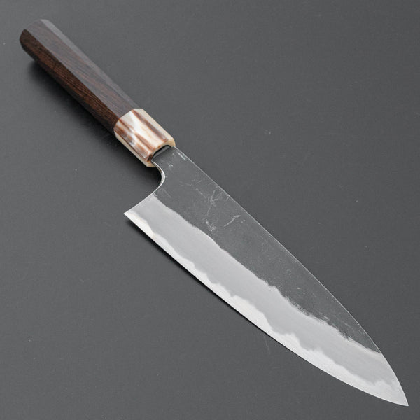 Hitohira Togashi Blue #2 Kurouchi Gyuto 210mm Ebony Handle - Tetogi