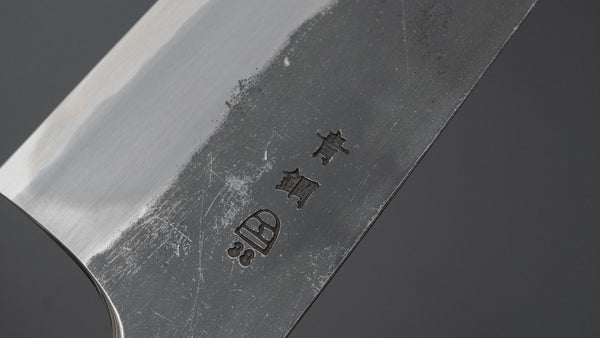 Hitohira Togashi Blue #2 Kurouchi Gyuto 210mm Ebony Handle - Tetogi